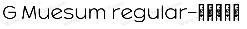 G Muesum regular字体转换